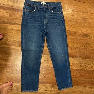 NWOT Madewell High Rise Slim Crop Boyjean jeans size 29